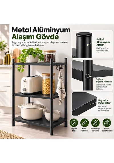 3 Raflı Çok Amaçlı Tekerlekli Metal Depolama Organizer Rafı Çok Renkli 3 Raflı Çok Amaçlı Tekerlekli Metal Depolama Organizer Rafı Çok Renkli