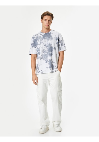 Koton Oversize Tişört Batik Desenli Kısa Kollu Bisiklet Yaka Pamuklu Gri Desenli 4sam10331hk Gri Koton Oversize Tişört Batik Desenli Kısa Kollu Bisiklet Yaka Pamuklu Gri Desenli 4sam10331hk Gri