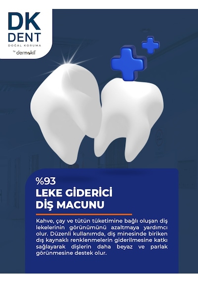 Dkdent %93 Beyazlatıcı Maksimum Leke Giderici Diş Macunu 75 Ml