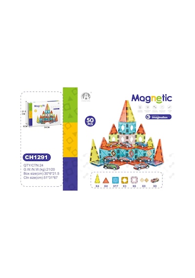 03-ch1291 5,5 Cm Manyetik Bloklar 50 Pcs