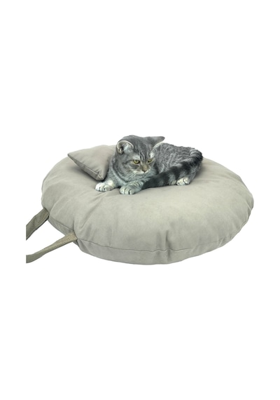Sdy Pet Lüx Yuvarlak Minder Kedi ve Köpek Yatağı + Yastık