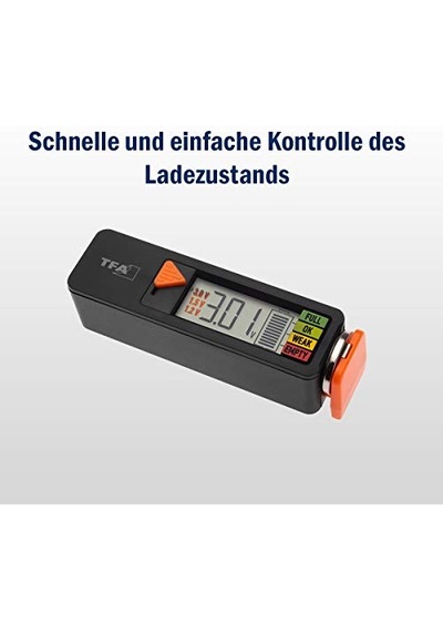 Dostmann Pil Test Cihazı Batterycheck, 98.1126.01, Piller Ve Aküler İçin Aaa,aa,c, D , Düğme Pil, Blok Pil, Şarj Durumu/volt Göstergesi, Kolay Ve Hızlı, Siyah