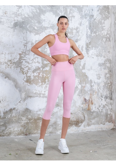 Lismina Toparlayıcı Spor Kapri Tayt Pembe