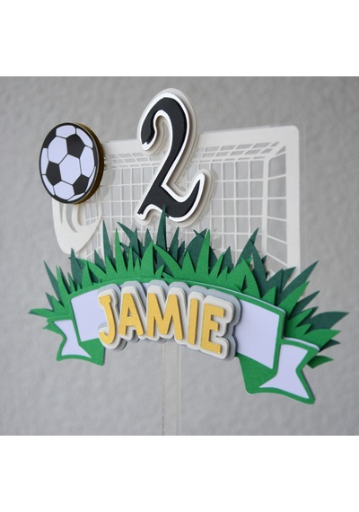 Futbol Temalı Erkek Çocuk Doğum Günü Pasta Parti Süsü Cake Topper