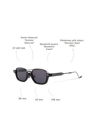 Watchofroyal  Royal Eyewear Re33484 Siyah Unisex Güneş Gözlüğü