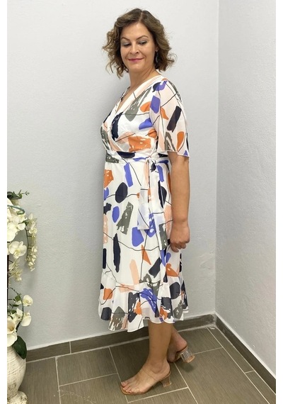 Mia Butik Kadın Beyaz Şifon Elbise Beyaz