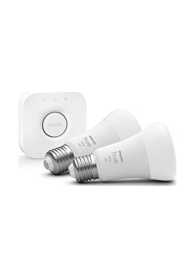 Philips Hue Beyaz Akıllı Başlangıç Seti 2'li Bluetooth Özellikli Akıllı Ampul Beyaz