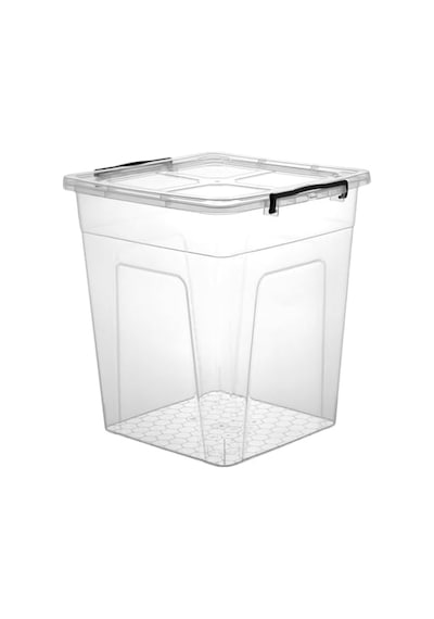 Şeffaf Plastik Saklama Kutusu, Kilitli Kapaklı - 34 36,5 41 Cm 30 Litre