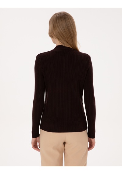 Pierre Cardin Kadın Kahverengi Hırka Triko 50316338-vr029 Kahverengi
