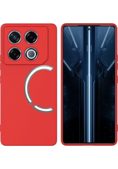 Infinix Gt 20 Pro Uyumlu Silikon Kılıf - Kamera Korumalı Esnek Pastel Renk Kapak - Kırmızı Kirmizi