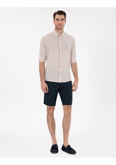 Pierre Cardin Erkek Bej Gömlek Desenli 50303388-vr011 Bej