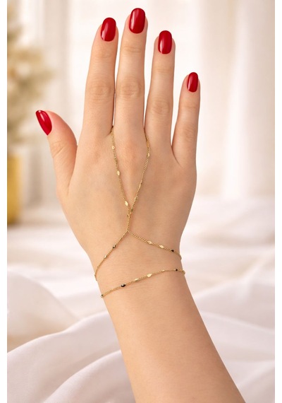 Asg Jewelry Gold Minimal Şahmeran Bileklik Altın - Çelik