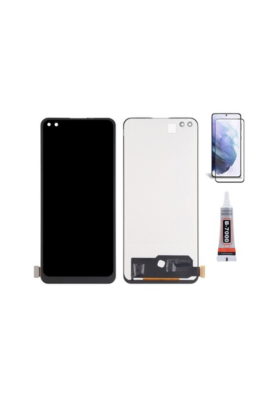 Oppo Reno 4 Lite Uyumlu Ekran Lcd Dokunmatik B7000 15ml Yapıştırıcı Ve Kırılmaz Cam İle Beraber Yc