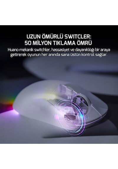 Gamepower Fenix 24.000dpı Triple Mode Kablolu/bluetooth/2.4g Beyaz Gaming Mouse Fenix Gamepower Fenix 24.000dpı Triple Mode Kablolu/bluetooth/2.4g Beyaz Gaming Mouse Fenix