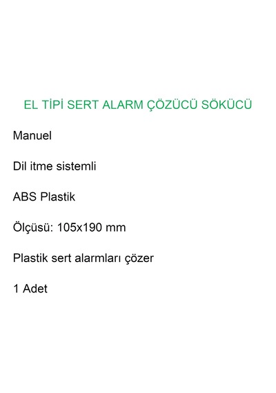 Manuel El Tipi Alarm Etiketi Çözücü Sökücü