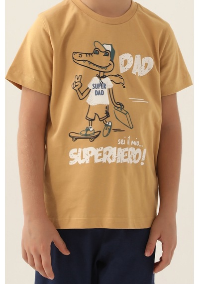 Rolypoly Super Dad Kahverengi Erkek Çocuk Kapri Takım 5274-42956 Kahverengi