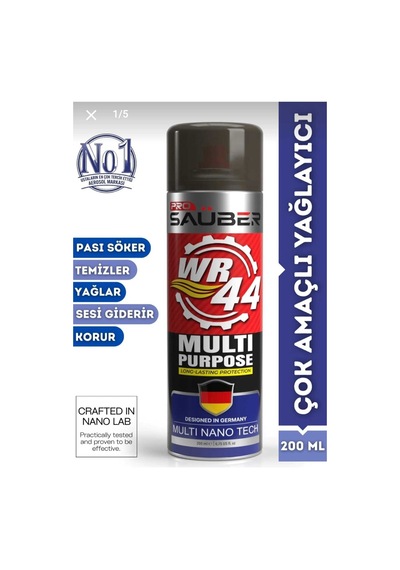 Pro Sauber Wr44 Çok Amaçlı Yağlayıcı Sprey 200 Ml Pas Sökücü Gıcırdı Keser Koruyucu