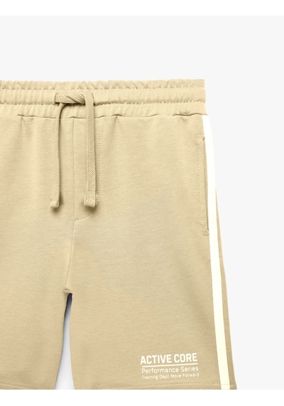Koton Beli Bağcıklı Cepli Pamuklu Şort Bej 6skb40147tk Ekru