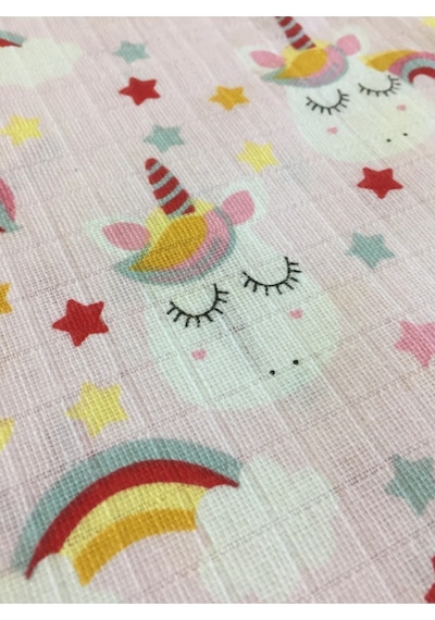 Müslin Örtü 100x120 3 Adet Ağız Bezi Hediyeli Ekru - Pembe