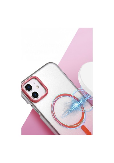 Apple iPhone  Uyumlu    12 Glossy Magsafe Kapak - Pembe