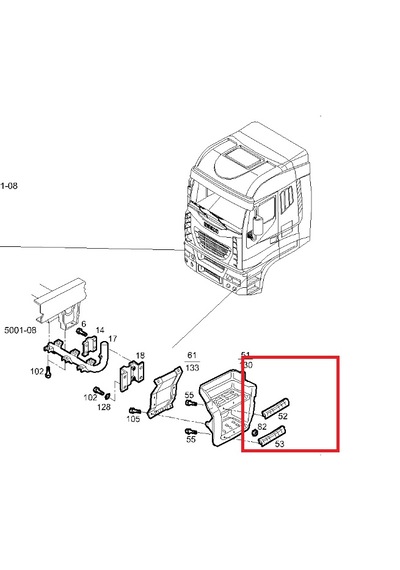Iveco-cursor Ve Stralıs-basamak, Plastiği Sağ Üst