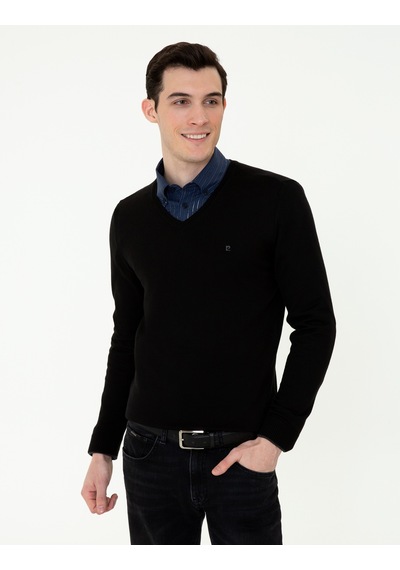 Pierre Cardin Erkek Siyah Kazak /triko 50248554-vr046 Siyah