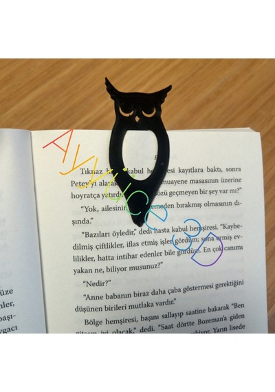 Ayyüce 3d, Harry Potter Baykuş Kitap Ayracı , 2'li Set, Siyah