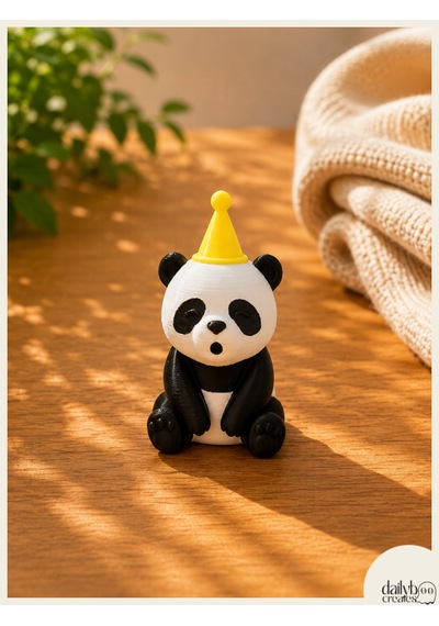 Mum Üfleyen Panda Pasta Süsü-doğum Günü,parti,pasta Süsleme-figür Oyuncak 0 - 20
