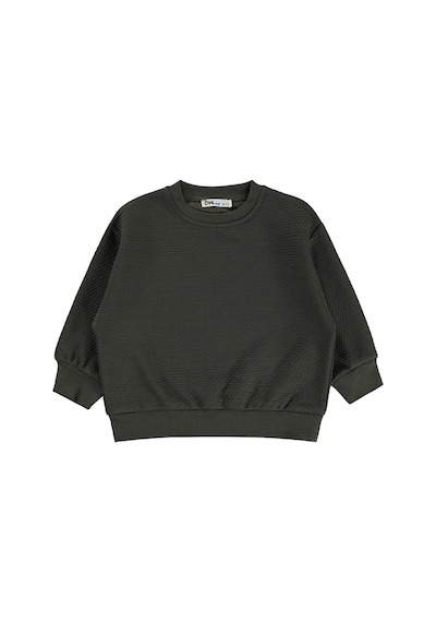 Civil Boys Erkek Çocuk Petek Kumaşlı Sweatshirt Jakarlı Süprem Uzun Kol Okul Kreş Ve Günlük Kullanım - Haki