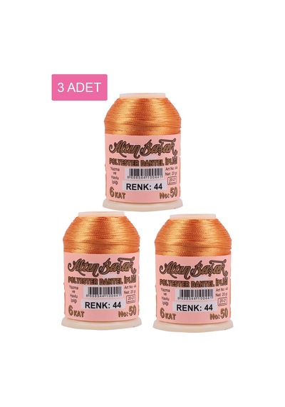 3 Adet Altınbaşak Oya Ve Dantel İpi 20 Gr - Royaleks - No: 044