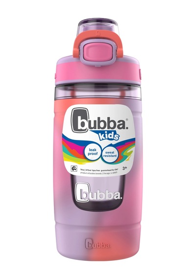 Bubba 473 Ml Çocuk Su Şişesi Bpa Free Geniş Ağızlı & Silikon Kılıflı, Dayanıklı Çocuk Matara Pembe