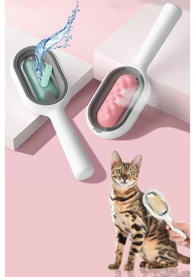 Biishe Su Hazneli Kedi Ve Köpek Tüyü Toplamama Fırçası Su Hazneli Pet Tarağı