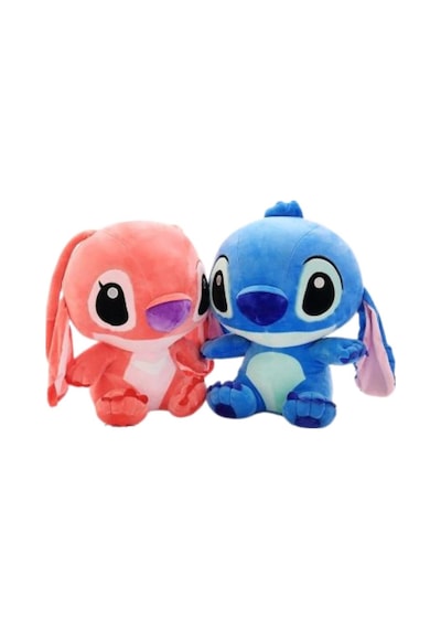 Lilo Ve Stitch 39 Cm Sevimli Kaliteli Peluş Oyuncak Mavi Pembe Pembe