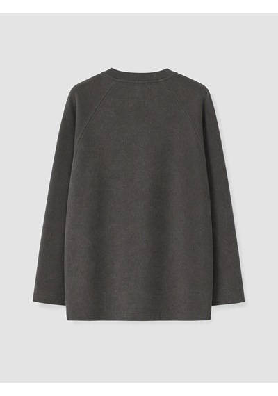 Lcw Comfort Antrasit Bisiklet Yaka Kadın Sweatshirt