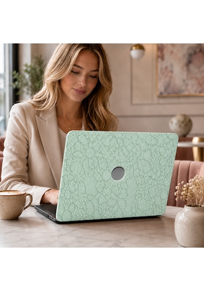 Macbook Air 13.6 Kılıf M2-m5 A2681 A3113 A3240 A3449 Sert Hard Case Açık Yeşil