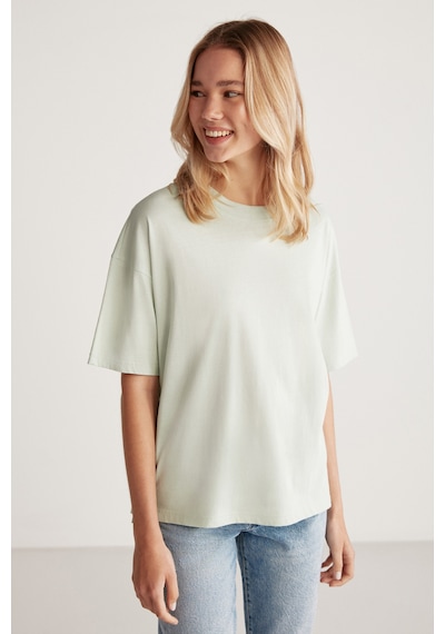 Grımelange Jemmy Kadın Relaxed Kalıp Bisiklet Yaka %100 Pamuk Kısa Kollu Basic Mint Yeşil T-shirt Grımelange Jemmy Kadın Relaxed Kalıp Bisiklet Yaka %100 Pamuk Kısa Kollu Basic Mint Yeşil T-shirt