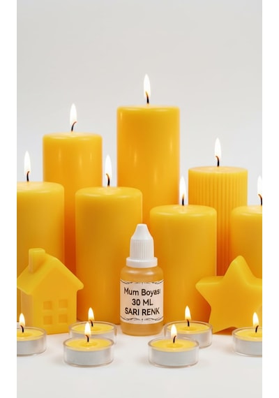 Sıvı Mum Boyası - Sarı - 30 Ml Sarı