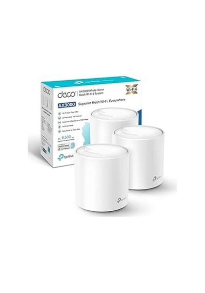 Tp-link Deco X50 3-pack , Ax3000 Mbps, Yapay Zeka Desteği, Gigabit Portları, 150 Cihaza Kadar Bağla