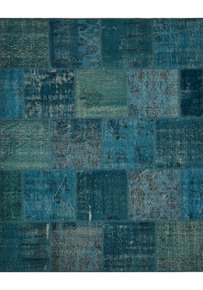 Patchwork El Dokuma Anadolu Halısı – Spring (424936175) Mavi