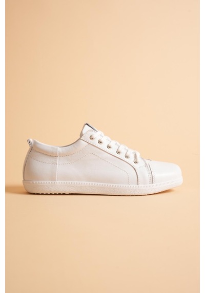 Analin Shoes Kadın Hakiki Deri Casual Spor Ayakkabı Beyaz