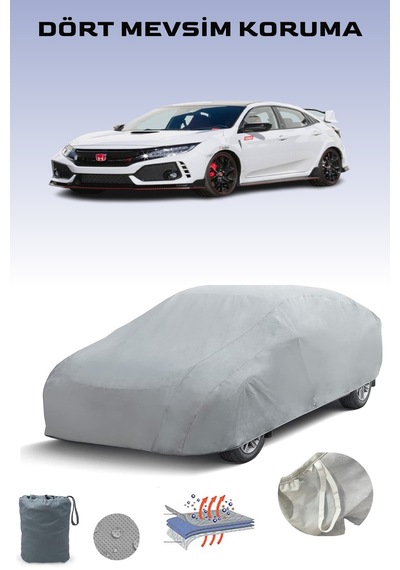 Honda Civic Type-r 2017 - 2021 Araba Brandası Oto Branda Gri