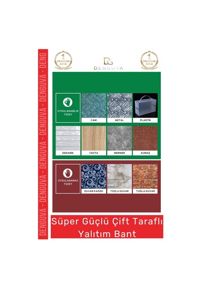 Premium Ekstra Güçlü Çok Amaçlı Çift Taraflı Tamir Cam Dış Mekan Montaj 2mt Silikon Şeffaf Bant