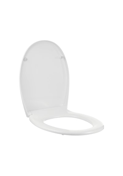 S10 Klozet Kapağı 84-003-009, Yavaş Kapanır, Duroplast, Sandviç Tip, Metal Menteşeli, Beyaz