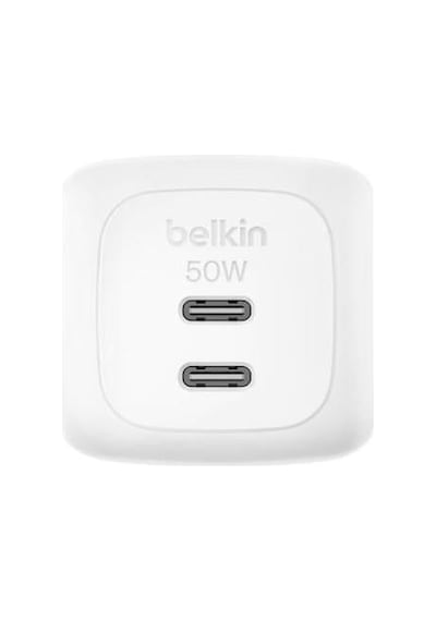 Belkin Boostcharge Pro 2 Bağlantı Noktalı Usb-c Gan Şarj Cihazı 67 W, 2x Usb-c, Beyaz