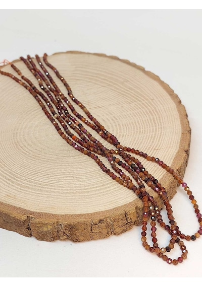 Yasam Tohumu Lal Garnet Granat Taşı Dizi 2 MM 41260 Altın