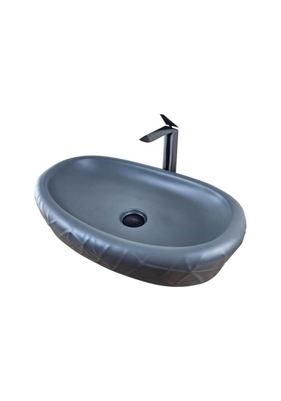 Mira 60 Cm Mat Gri Çanak Lavabo Renkli