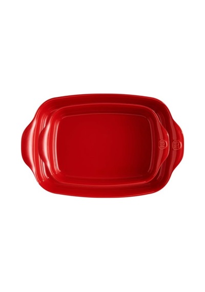 Emile Henry Eh349892 Fırın Kabı Seti Kırmızı 29 X 19 - 36 X 23 Cm Kırmızı