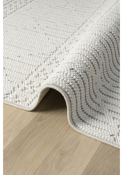 Fizy Beyaz Halı Loop Sisal Halı Modern Dokuma Oturma Odası Salon Halısı 11868a Beyaz