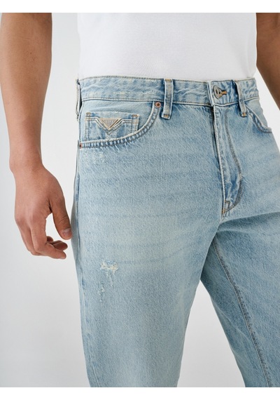 Slim Crop Slim Fit Erkek Pantolon Denim