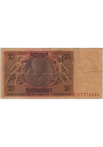 Almanya 20 Mark 1929 Nazi Dönemi 1931-48 Arası Kullanılmıştır. Çok Temiz -